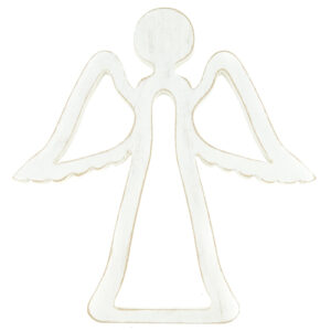 Anioł świąteczny biały 20 cm