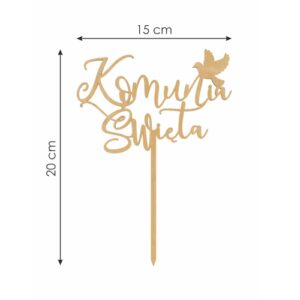 Topper na tort Komunia Święta