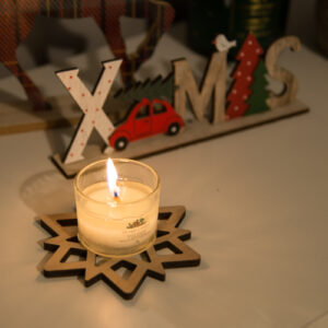 Podkładka pod kubek Gwiazda 4 szt. – naturalne