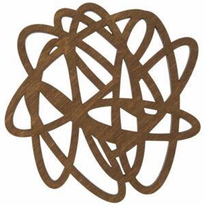 Podkładka pod kubek Oval 4 szt. – dąb ciemny