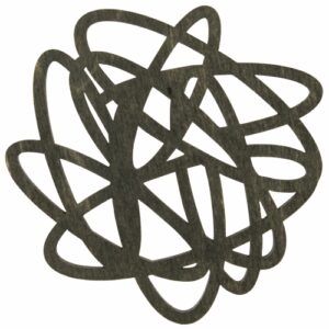 Podkładka pod kubek Oval 4 szt. – heban