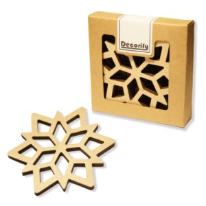 Podkładka pod kubek Gwiazda 4 szt. – naturalne