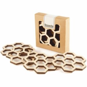 Podkładka pod kubek Hexagon 4 szt. – naturalne