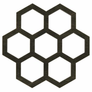 Podkładka pod kubek Hexagon 4 szt. – heban