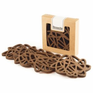 Podkładka pod kubek Oval 4 szt. – dąb ciemny