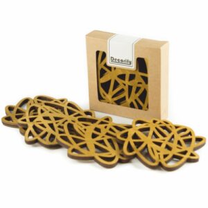 Podkładka pod kubek Oval 4 szt. – dąb jasny