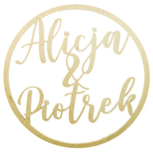 Obręcz drewniana koło z imionami