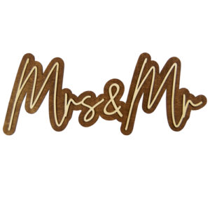 Drewniany napis 3D – Mrs&Mr