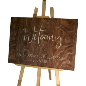 Tablica powitalna “Dziękujemy, że jesteście” 50×70 cm