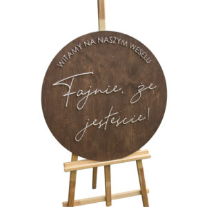 Tablica powitalna “Fajnie, że jesteście” – koło 70 cm