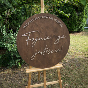 Tablica powitalna “Fajnie, że jesteście” – koło 70 cm