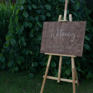 Tablica powitalna “Dziękujemy, że jesteście” 50×70 cm