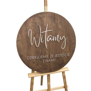 Tablica powitalna “Dziękujemy, że jesteście” – koło 70 cm
