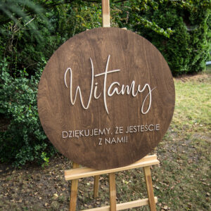 Tablica powitalna “Dziękujemy, że jesteście” – koło 70 cm