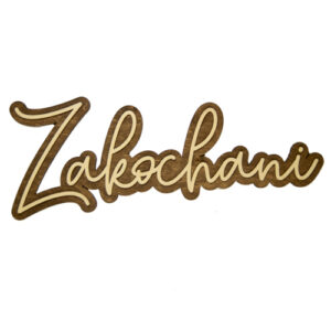 Drewniany napis 3D – Zakochani