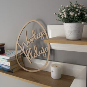 Drewniane jajko wielkanocne 35 cm