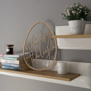 Drewniane jajko wielkanocne 35 cm