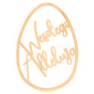 Drewniane jajko wielkanocne 35 cm