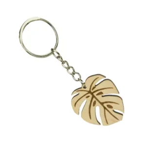 Drewniany brelok do kluczy zawieszka monstera