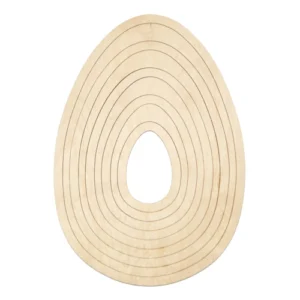 Obręcze jajka drewniane do makramy 9 szt.