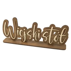 Drewniany napis stojący – Wiejski stół